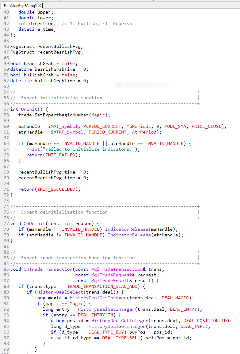 Source Code MQL5 Fair Value Gap EA