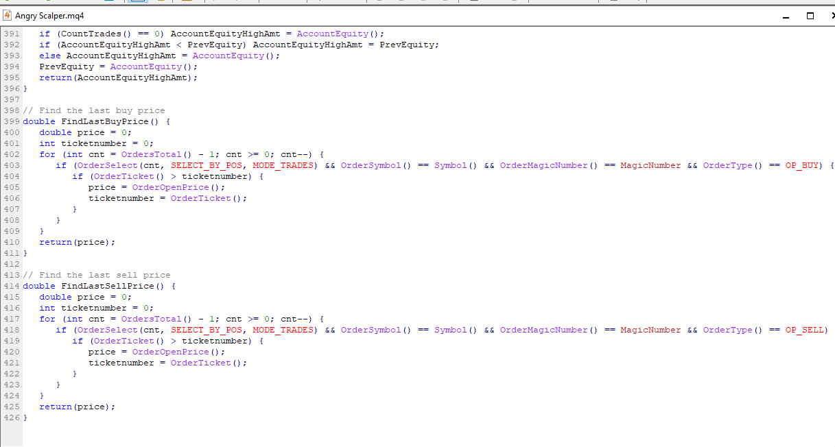 MQL4 SOURCE CODE EA ANGRY SCALPER
